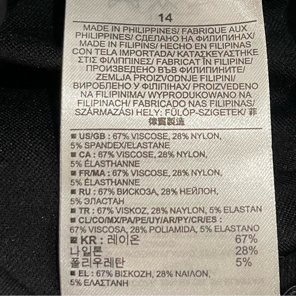 Banana Republic Color Block Zipper Dress Black/White. Size 14 - Picture 6 of 9